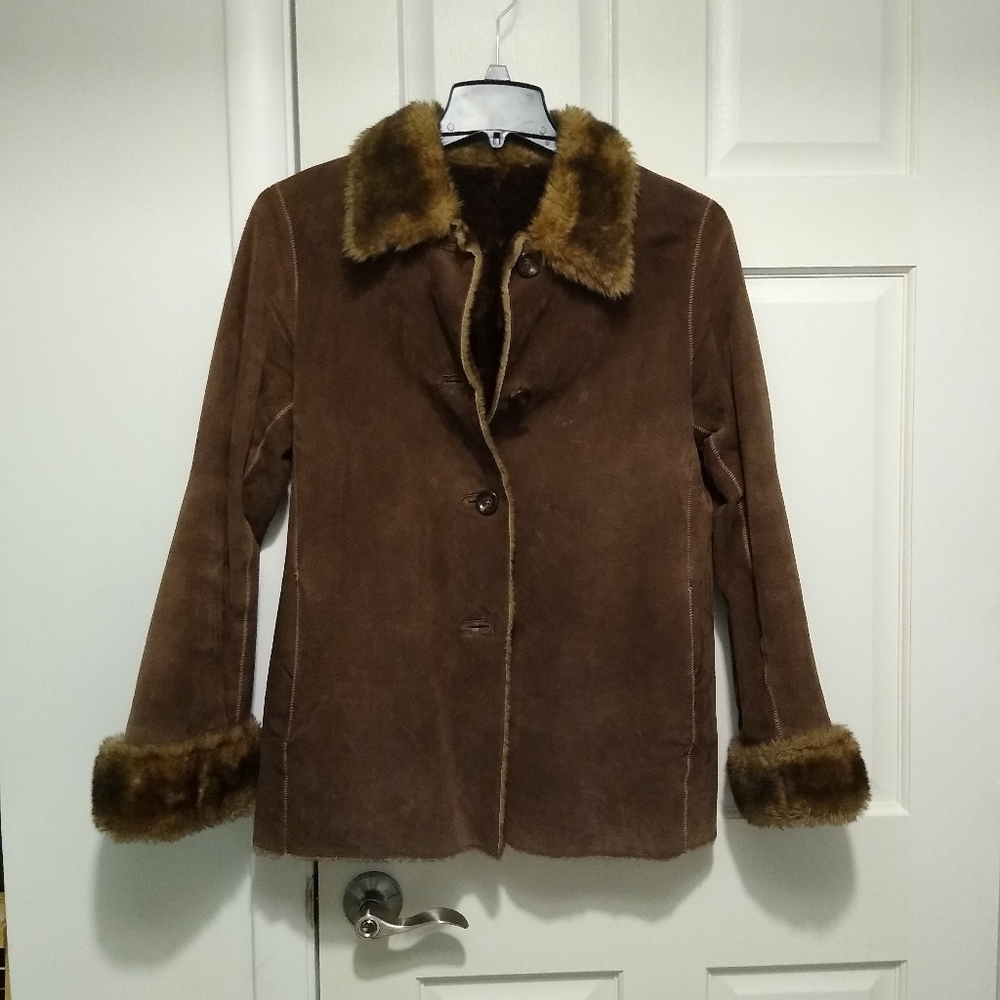 New York & Company Leather Coat